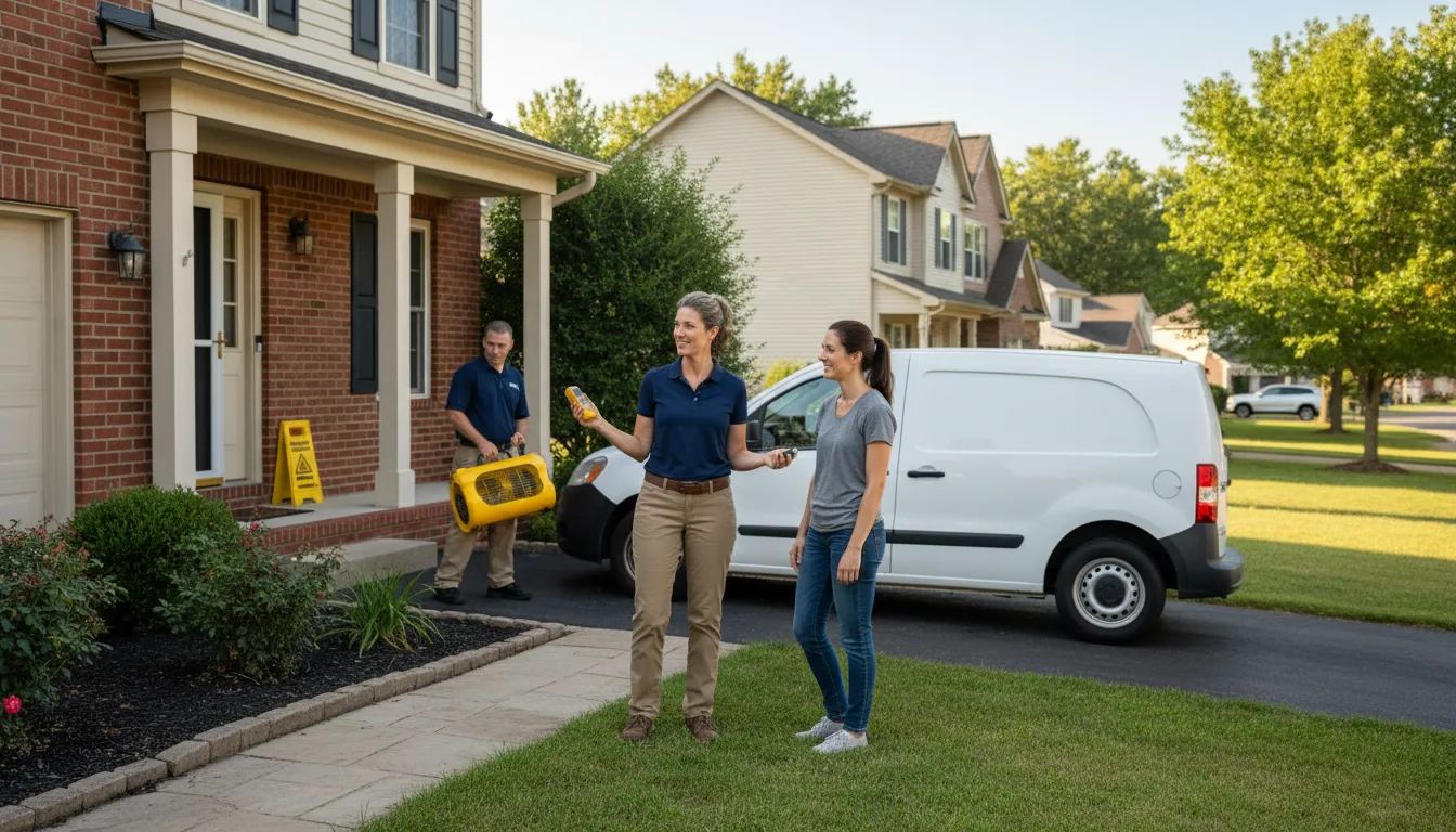 Residential water damage restoration in La Place, IL